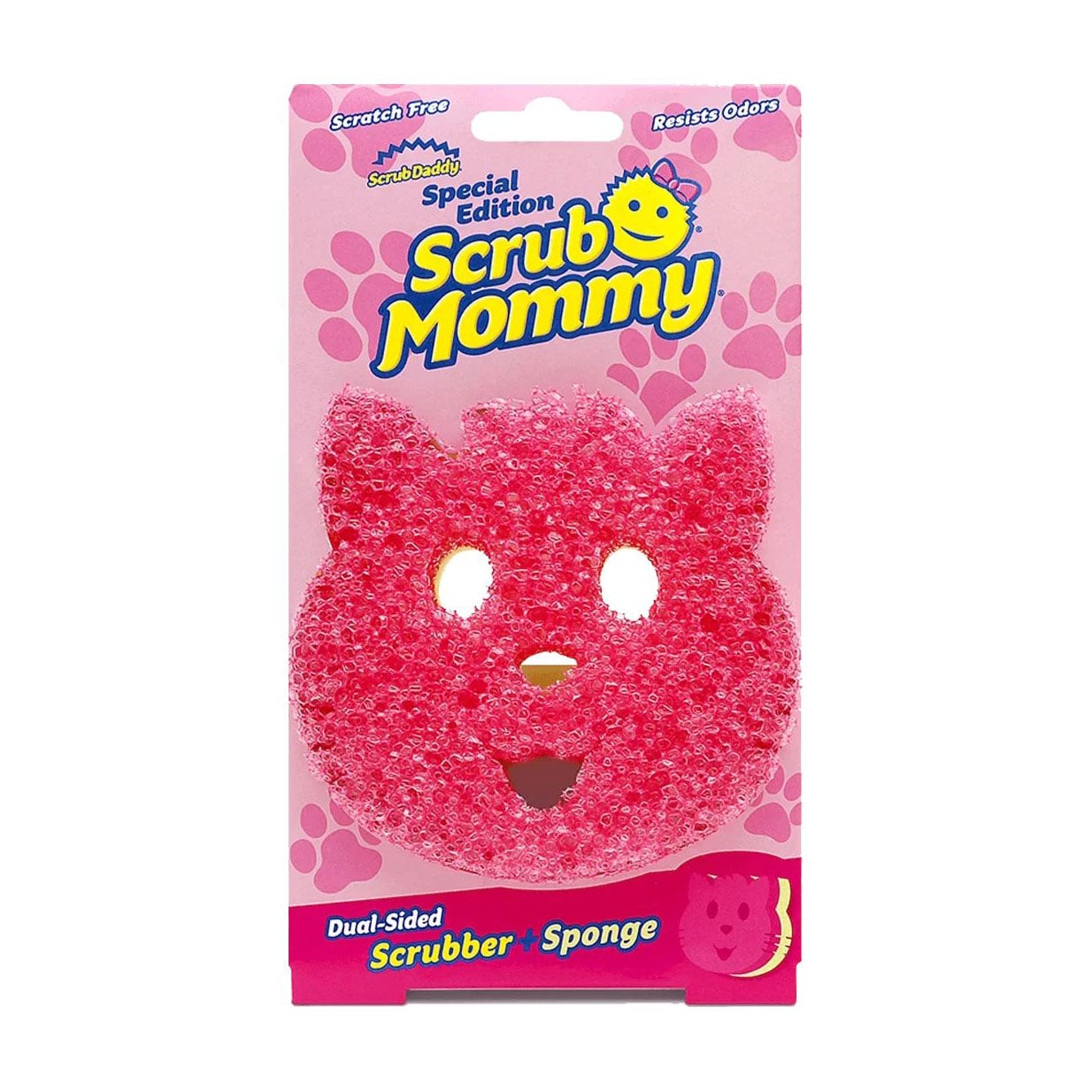 Губка кухонна Scrub Daddy Mommy Cat рожева, 1 шт